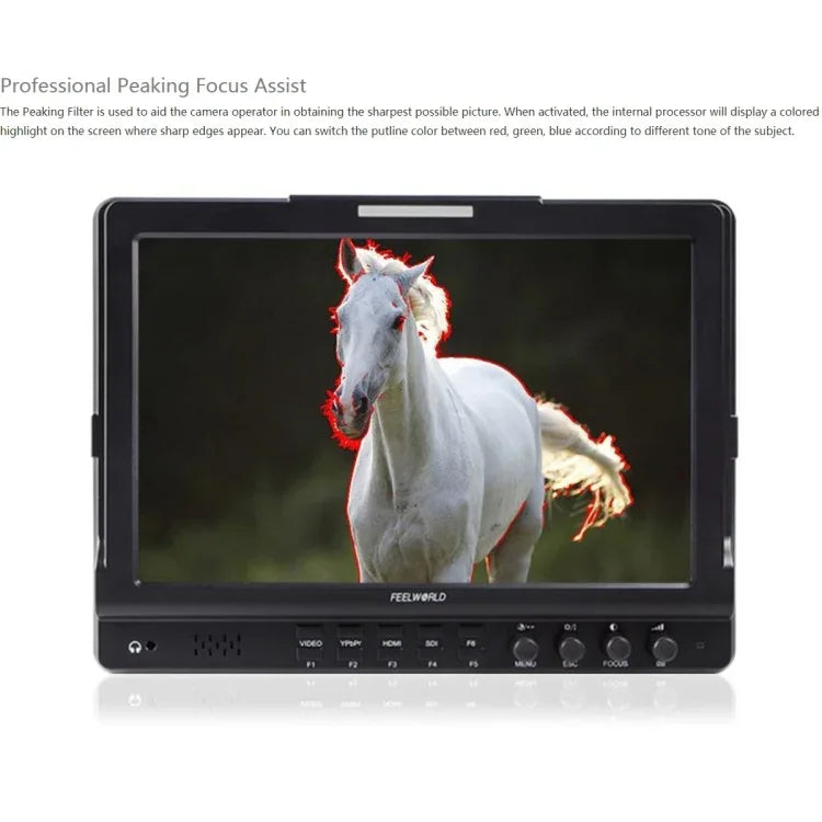 Monitor de Campo para Câmara FEELWORLD FW1018SPV1 1920x1200 10.1 polegadas Ecrã IPS LCD a Cores HD, FW1018SPV1