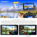 Monitor de Campo para Câmara FEELWORLD LUT6 1920x1080 2600 nits Ecrã IPS de 6 polegadas HDMI 4K com Controlo Tátil, LUT6