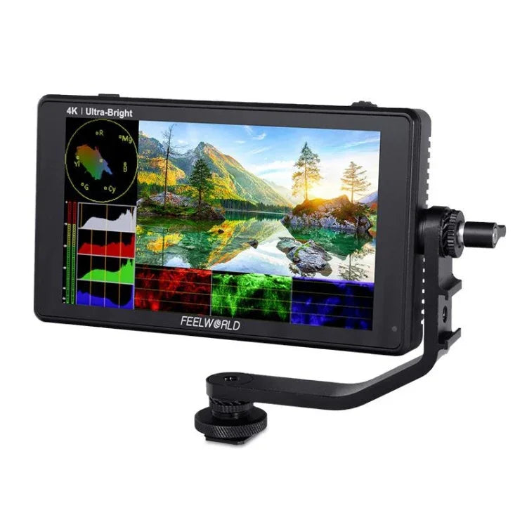 Monitor de Campo para Câmara FEELWORLD LUT6 1920x1080 2600 nits Ecrã IPS de 6 polegadas HDMI 4K com Controlo Tátil, LUT6