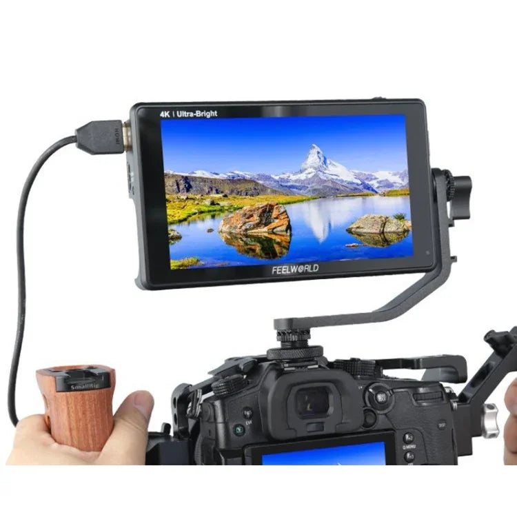 Monitor de Campo para Câmara FEELWORLD LUT6 1920x1080 2600 nits Ecrã IPS de 6 polegadas HDMI 4K com Controlo Tátil, LUT6