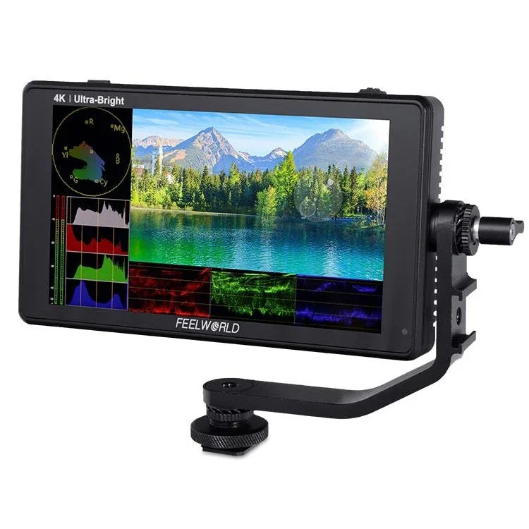 Monitor de Campo FEELWORLD LUT6S 1920x1080 2600 nits 6 polegadas IPS HDMI 4K Ecrã Tátil SDI HDI para Câmara, LUT6S
