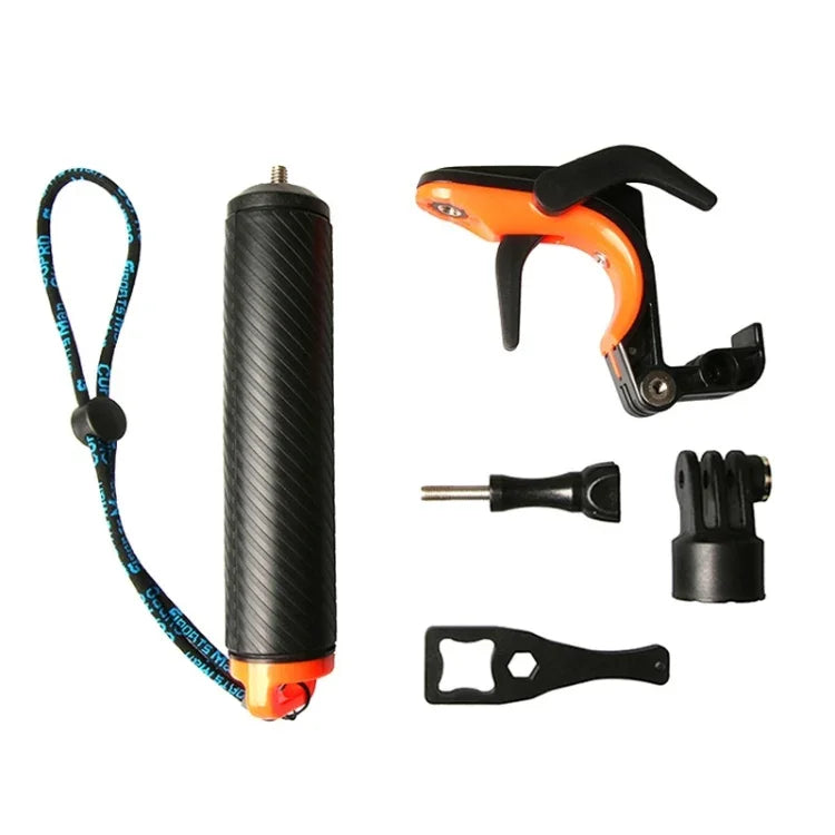 Disparador de Obturador + Empunhadura Flutuante para Mergulho com Vara de Flutuabilidade, Correia Anti-perda Ajustável, Parafuso e Chave para GoPro HERO7 /6 Black /5 Black, Disparador de Obturador