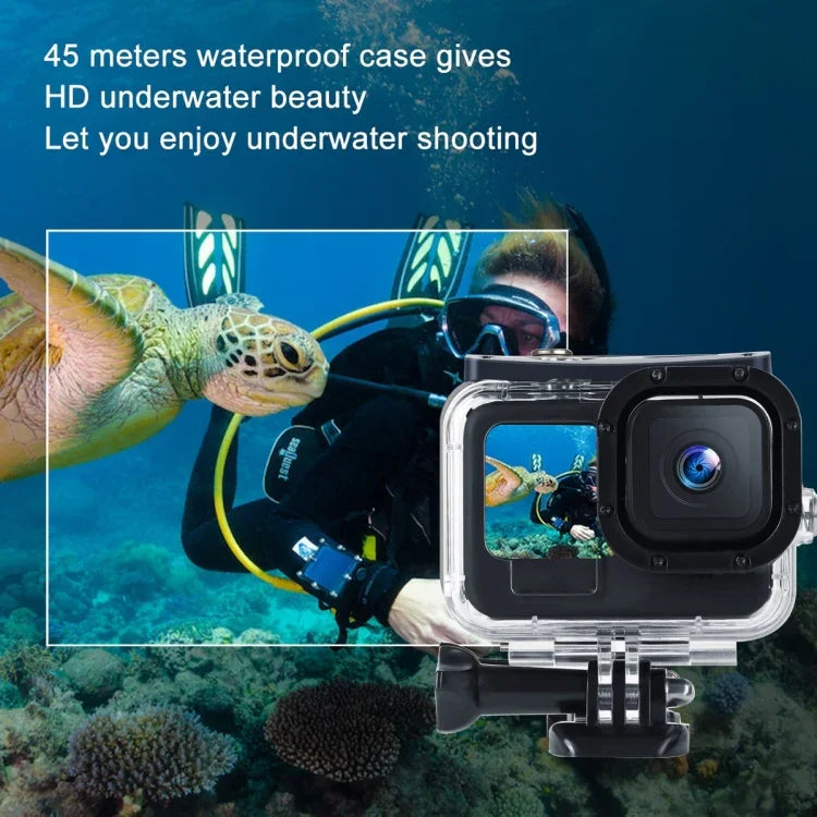 Caixa Protetora Subaquática 45m com Fivela, Suporte Básico e Parafuso para GoPro HERO10 Black / HERO9 Black, Para GoPro HERO9 Black