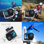 Caixa Protetora Subaquática 45m com Fivela, Suporte Básico e Parafuso para GoPro HERO10 Black / HERO9 Black, Para GoPro HERO9 Black