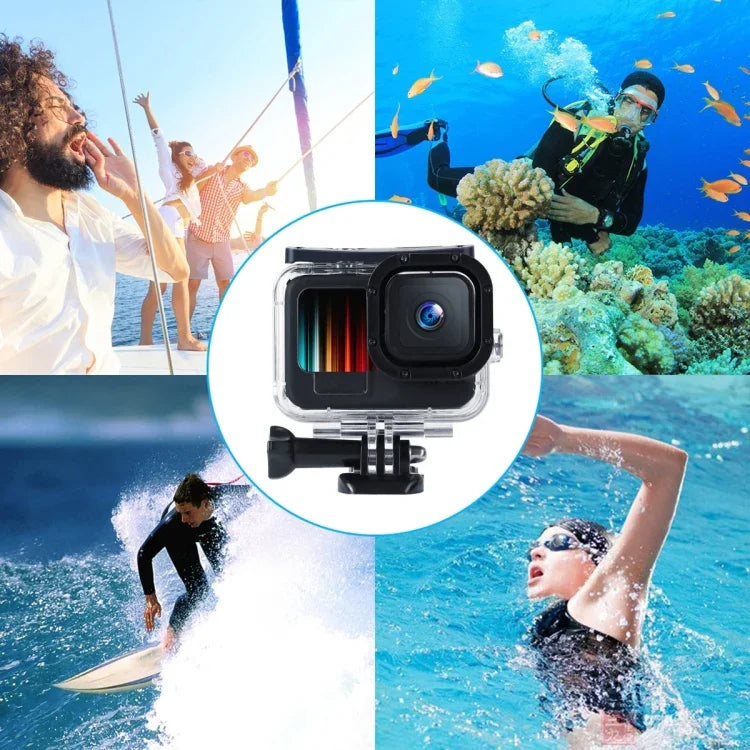Caixa Protetora Subaquática 45m com Fivela, Suporte Básico e Parafuso para GoPro HERO10 Black / HERO9 Black, Para GoPro HERO9 Black