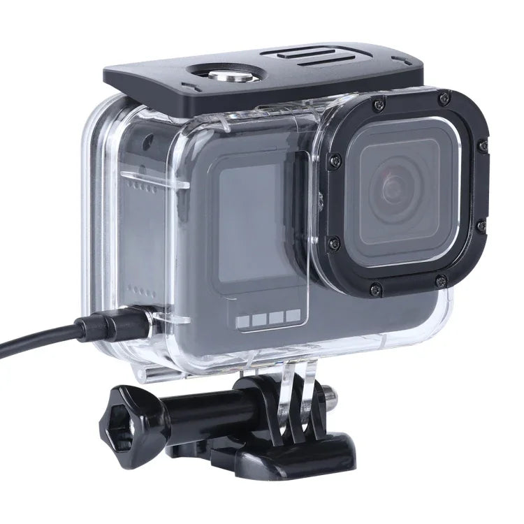 Caixa Protetora à Prova de Choques e Poeira com Orifício para Carregamento, Fivela, Suporte Básico e Parafuso para GoPro HERO10 Black / HERO9 Black