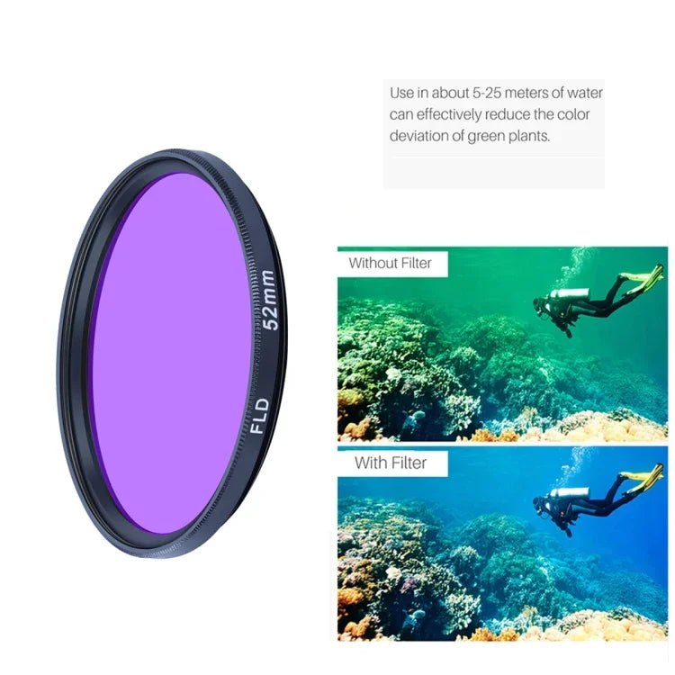 RUIGPRO para GoPro HERO10 Black / HERO9 Black Filtro de Lente Profissional 52mm 10 em 1 UV+ND2+ND4+ND8+Star 8+ +CPL+Amarelo/Vermelho/Roxo+Lente de Aproximação 10X com Anel Adaptador de Filtro e Tampa de Lente