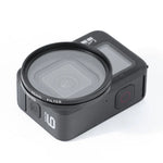 RUIGPRO para GoPro HERO10 Black / HERO9 Black Filtro de Lente Profissional 52mm 10 em 1 UV+ND2+ND4+ND8+Star 8+ +CPL+Amarelo/Vermelho/Roxo+Lente de Aproximação 10X com Anel Adaptador de Filtro e Tampa de Lente