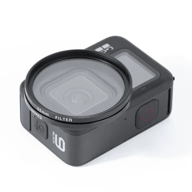 RUIGPRO para GoPro HERO10 Black / HERO9 Black Filtro de Lente Profissional 52mm 10 em 1 UV+ND2+ND4+ND8+Star 8+ +CPL+Amarelo/Vermelho/Roxo+Lente de Aproximação 10X com Anel Adaptador de Filtro e Tampa de Lente