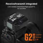 Disparador Flash Sem Fios TRIOPO G2 2.4G Receptor/Transmissor TTL de Alta Velocidade para Câmara Nikon, G2 para Câmara Nikon
