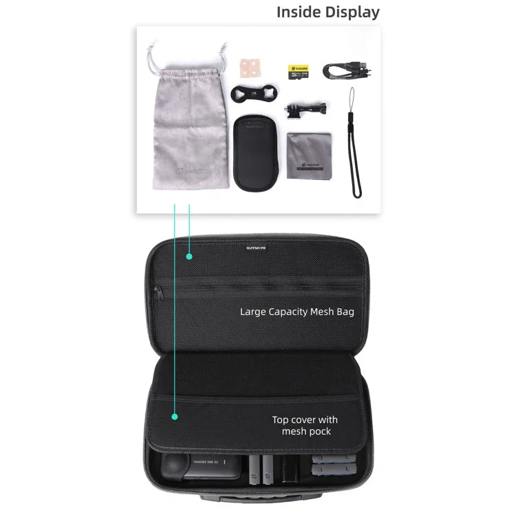 Bolsa de Armazenamento Sunnylife IST-B193 para Insta360 ONE X2 / X, Para Insta360 ONE X2 / X