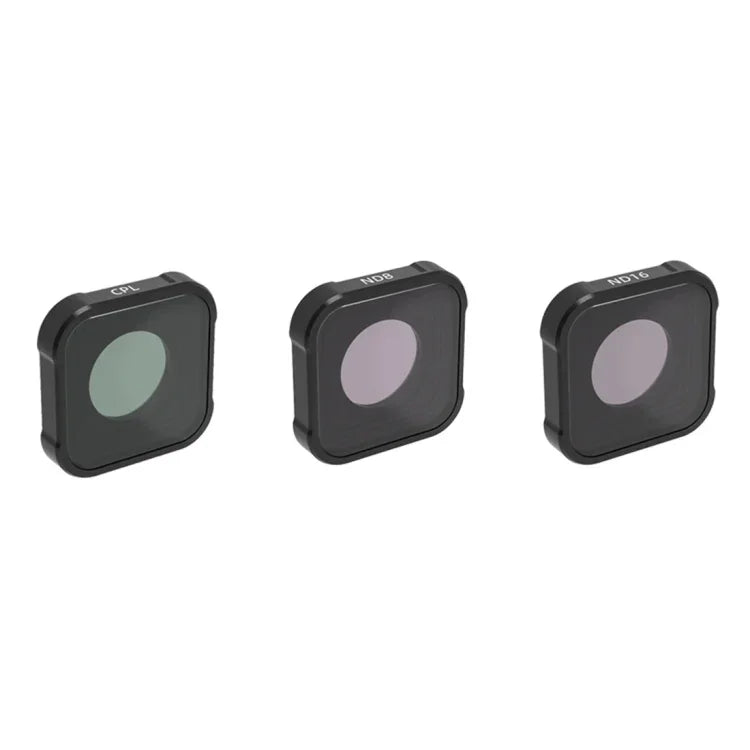 Filtro CPL+ND8+ND16 Série JSR KB para GoPro HERO13 Black /12 Black /11 Black /10 Black /9 Black, 3 em 1