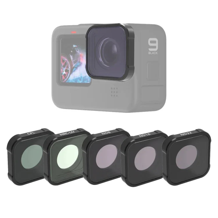 Filtro MCUV+CPL+ND8+ND16+ND32 Série JSR KB para GoPro HERO13 Black /12 Black /11 Black /10 Black /9 Black, 5 em 1