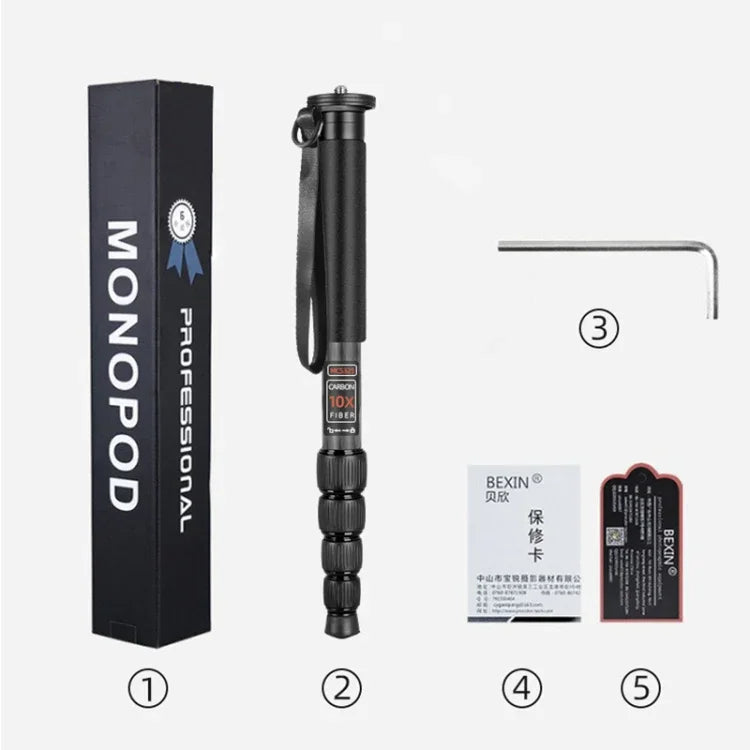 Monopé Portátil para Câmara DSLR de Viagem ao Ar Livre BEXIN MAS325 em Liga de Alumínio, MAS325