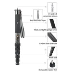 Monopé Portátil para Câmara DSLR de Viagem ao Ar Livre BEXIN P306C em Fibra de Carbono, P306C
