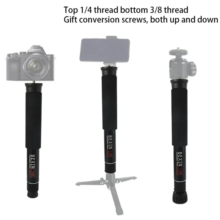 Suporte Monopé de Liga de Alumínio para Câmara DSLR Portátil de Viagem ao Ar Livre BEXIN P308C, P308C
