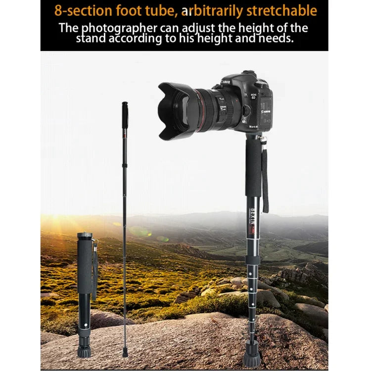 Suporte Monopé de Liga de Alumínio para Câmara DSLR Portátil de Viagem ao Ar Livre BEXIN P308, P308