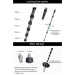 Suporte Monopé de Fibra de Carbono para Câmara DSLR Portátil de Viagem ao Ar Livre BEXIN MCS285, MCS285