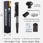 Suporte Monopé de Fibra de Carbono para Câmara DSLR Portátil de Viagem ao Ar Livre BEXIN MCS285, MCS285