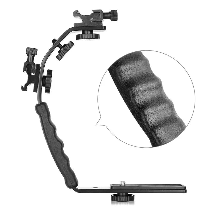 Suporte de Flash em Alumínio em Forma de L, Suporte de Câmara em Forma de L