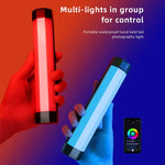 LUXCeO P200 RGB Bastão LED Fotográfico Colorido Luz de Vídeo Controle por APP Temperatura de Cor Ajustável Luz de Preenchimento LED Portátil à Prova de Água com Controlo Remoto