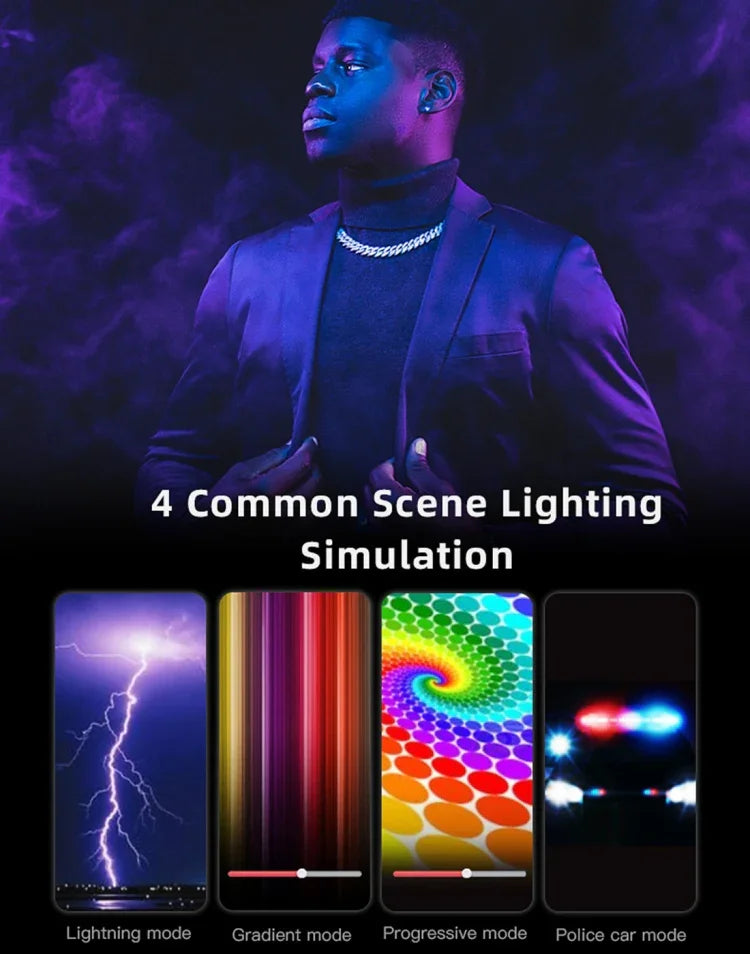 LUXCeO P200 RGB Bastão LED Fotográfico Colorido Luz de Vídeo Controle por APP Temperatura de Cor Ajustável Luz de Preenchimento LED Portátil à Prova de Água com Controlo Remoto