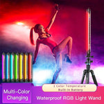 LUXCeO P7RGB Pro Bastão LED Fotográfico Colorido Luz de Vídeo Controle por APP Temperatura de Cor Ajustável Luz de Preenchimento LED Portátil à Prova de Água com Controlo Remoto, P7RGB Pro