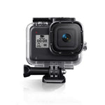 Estojo Protetor Impermeável até 45m para GoPro HERO8 Black com Fecho, Suporte Básico, Parafuso, Flutuador, Alça e Inserções Anti-Embaçamento, Estojo Transparente HERO8