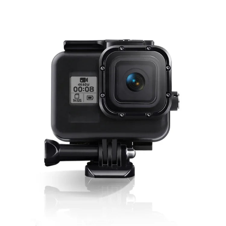 Para GoPro HERO8 Black Caixa Protetora Subaquática 45m com Fecho, Suporte Básico & Parafuso & Filtros (Roxo, Vermelho, Rosa) & Pegador Flutuante & Correia & Inserções Anti-Embaçamento, Caixa Transparente HERO8 + Filtros