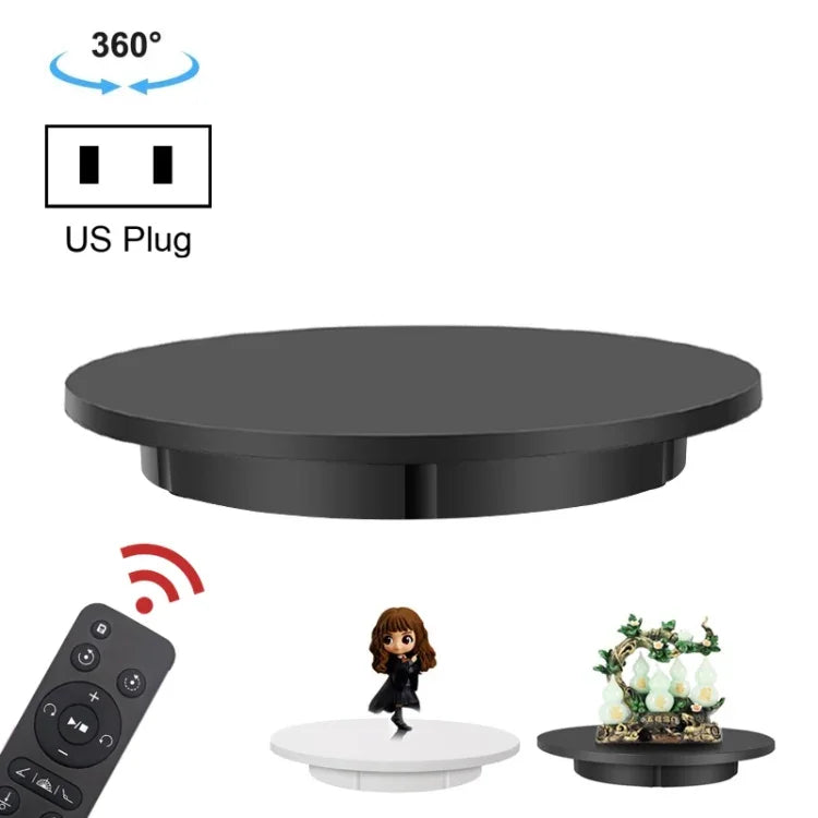 Base de Exposição Elétrica Rotativa 60cm para Filmagem de Vídeo, Carga: 100kg, Alimentação por Ficha, Ficha US, 60cm, Ficha US