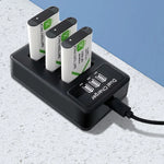 Carregador Triplo USB com Ecrã LCD para Sony NP-BX1, Com Cabo USB, Para Sony NP-BX1 (3 Canais)