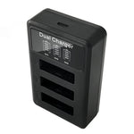 Carregador Triplo USB com Ecrã LCD para Sony NP-BX1, Com Cabo USB, Para Sony NP-BX1 (3 Canais)