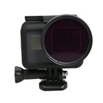 Filtro de Objetiva Profissional 52mm para Câmara de Ação GoPro HERO5 (CPL + UV + ND8 + ND2 + Estrela 8 + Vermelho + Amarelo + FLD / Roxo) & Anel Adaptador para Estojo Impermeável, 10 em 1