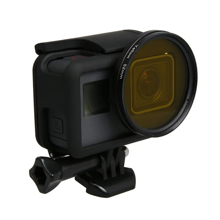 Filtro de Objetiva Profissional 52mm para Câmara de Ação GoPro HERO5 (CPL + UV + ND8 + ND2 + Estrela 8 + Vermelho + Amarelo + FLD / Roxo) & Anel Adaptador para Estojo Impermeável, 10 em 1