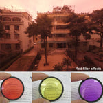 Filtro de Objetiva Profissional 52mm para Câmara de Ação GoPro HERO5 (CPL + UV + ND8 + ND2 + Estrela 8 + Vermelho + Amarelo + FLD / Roxo) & Anel Adaptador para Estojo Impermeável, 10 em 1