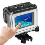 Estojo Protetor Impermeável até 30m para GoPro HERO5 em PC & ABS + Tampa Traseira Tátil com Fecho, Suporte Básico e Parafuso Longo, Tamanho da Tampa Traseira: 7 x 6 cm, Estojo Protetor