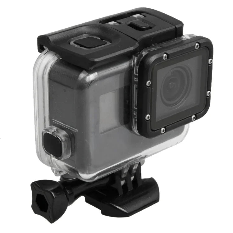 Estojo Protetor Impermeável até 30m para GoPro HERO5 em PC & ABS + Tampa Traseira Tátil com Fecho, Suporte Básico e Parafuso Longo, Tamanho da Tampa Traseira: 7 x 6 cm, Estojo Protetor