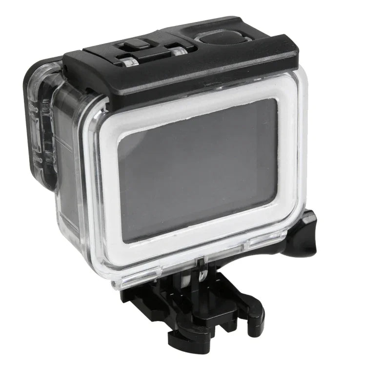 Estojo Protetor Impermeável até 30m para GoPro HERO5 em PC & ABS + Tampa Traseira Tátil com Fecho, Suporte Básico e Parafuso Longo, Tamanho da Tampa Traseira: 7 x 6 cm, Estojo Protetor