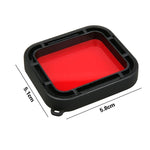 Para GoPro HERO5 Caixa Protetora Impermeável 30m PC & ABS + Filtro Quadrado Vermelho para Lente da Câmara com Fivela Básica, Parafuso Longo & Correia de Mão Anti-perda, Caixa Protetora + Filtro
