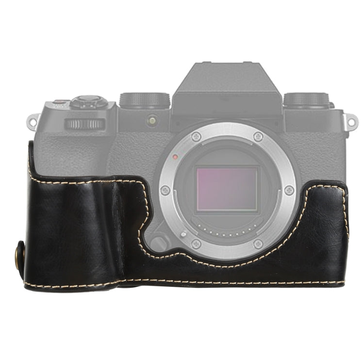 Base de capa meia para câmara em pele PU com rosca 1/4 polegada para FUJIFILM X-S10, Para FUJIFILM X-S10