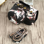 Bolsa para Câmara em Pele PU com Padrão de Flores para Sony A6000 / A6300 / A6400 / Nex 6