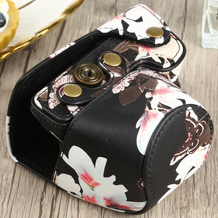 Bolsa para Câmara em Pele PU com Padrão de Flores para Sony A6000 / A6300 / A6400 / Nex 6