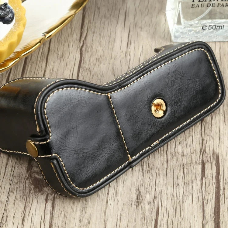 Base de Estojo Metade para Câmara em Pele PU com Rosca de 1/4 polegadas para Canon EOS 77D / 800D, Para Canon EOS 77D, Para Canon EOS 77D