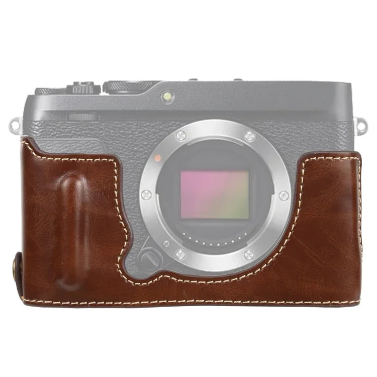 Base de Capa Metade para Câmara em Pele PU com Rosca de 1/4 polegada para FUJIFILM XE4, Para FUJIFILM XE4