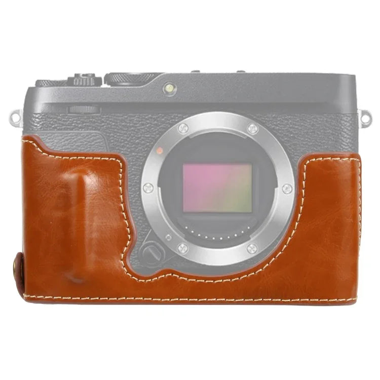 Base de Capa Metade para Câmara em Pele PU com Rosca de 1/4 polegada para FUJIFILM XE4, Para FUJIFILM XE4