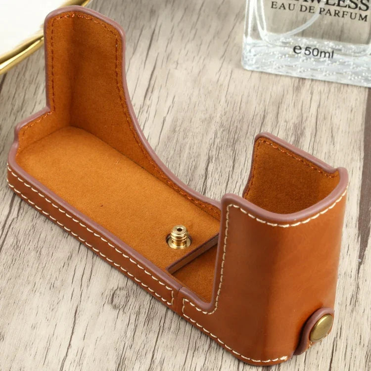 Base de Capa Metade para Câmara em Pele PU com Rosca de 1/4 polegada para FUJIFILM XE4, Para FUJIFILM XE4