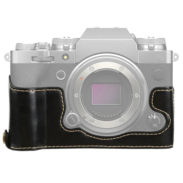 Base de Capa Metade para Câmara em Pele PU com Rosca de 1/4 polegada para FUJIFILM X-T4, Para FUJIFILM X-T4