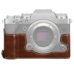 Base de Capa Metade para Câmara em Pele PU com Rosca de 1/4 polegada para FUJIFILM X-T4, Para FUJIFILM X-T4