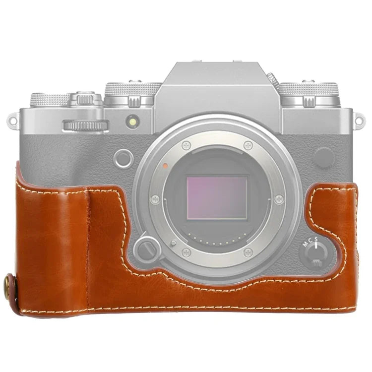 Base de Capa Metade para Câmara em Pele PU com Rosca de 1/4 polegada para FUJIFILM X-T4, Para FUJIFILM X-T4