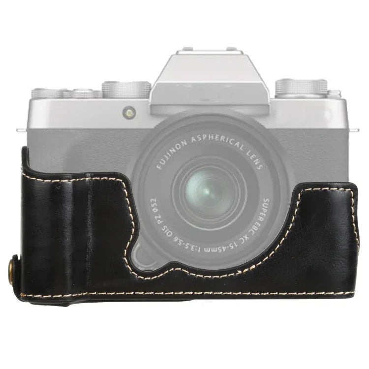 Base de Capa Metade para Câmara em Pele PU com Rosca de 1/4 polegada para FUJIFILM XT200, Para FUJIFILM XT200